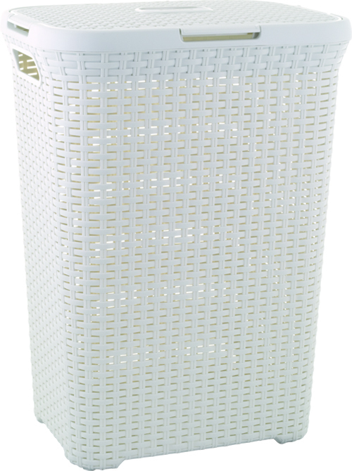 Koš za perilo RATTAN STYLE 60L - kremast