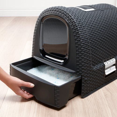 CURVER RATTAN WC za mačke - antracit