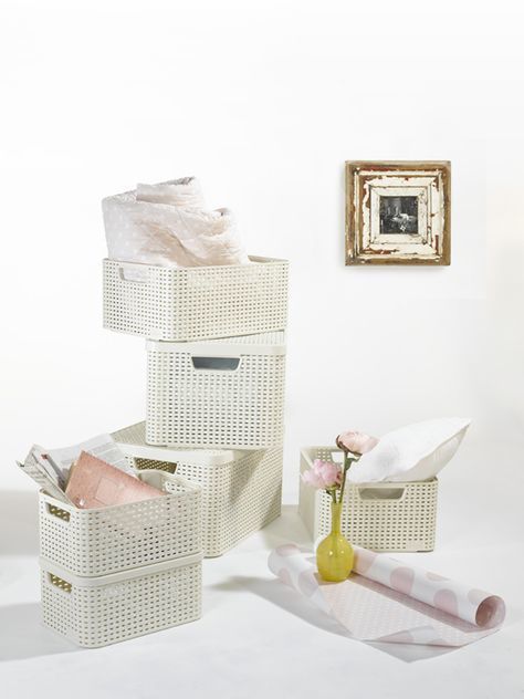 Škatla STYLE - S - kremasta