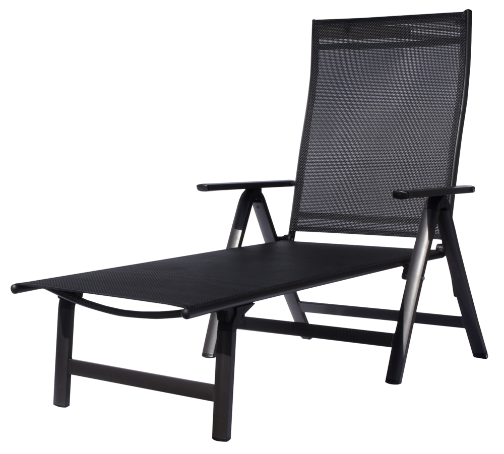 Aluminijasti ležalnik LONDON - črna+antracit