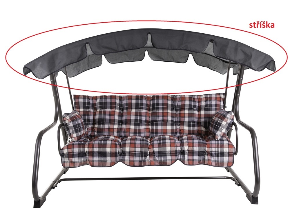 nadstrešek za gugalnico RAVENNA siva