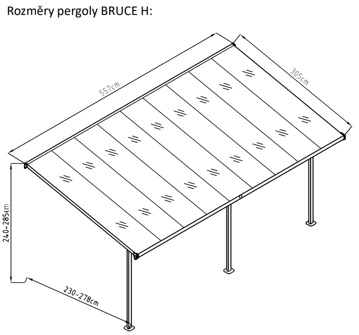 Pergola BRUCE H polykarbonát Rojaplast (foto 24)