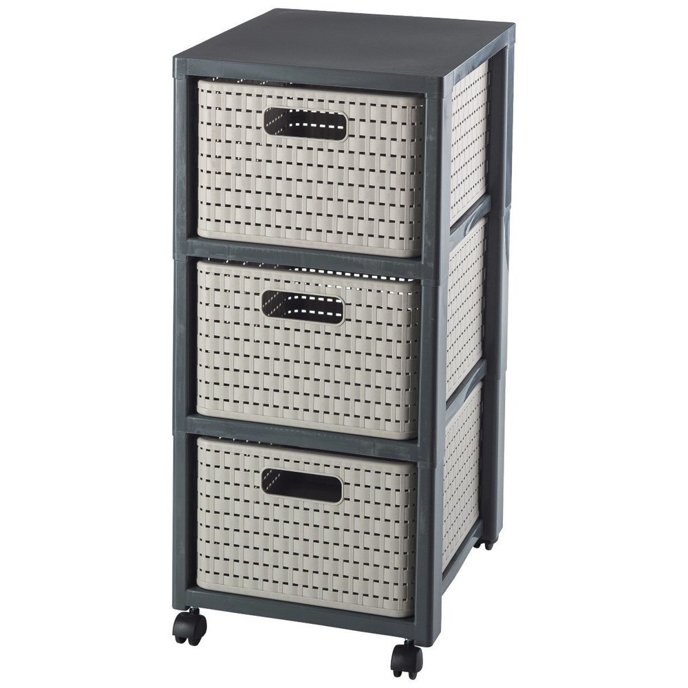 Komoda COUNTRY - cappucino/antracit