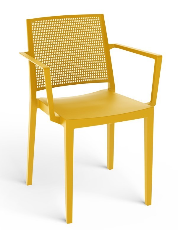 Fotelj GRID ARMCHAIR - gorčično rumena