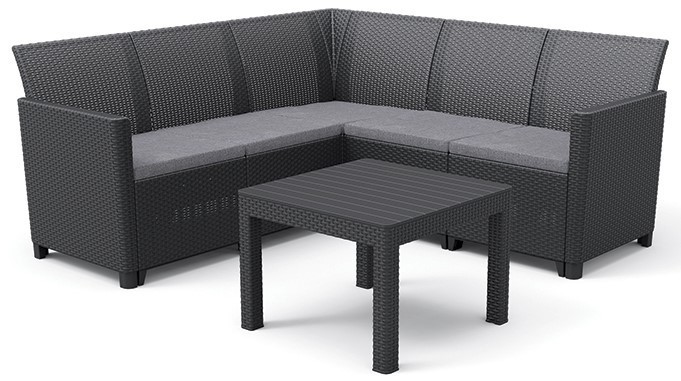 claire 5 seat corner set grafit