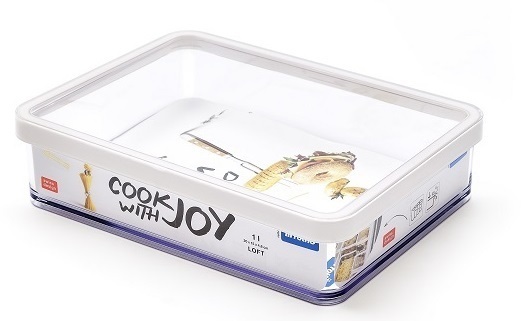 Posoda za hrano LOFT 1L (pravokotnik) - bela