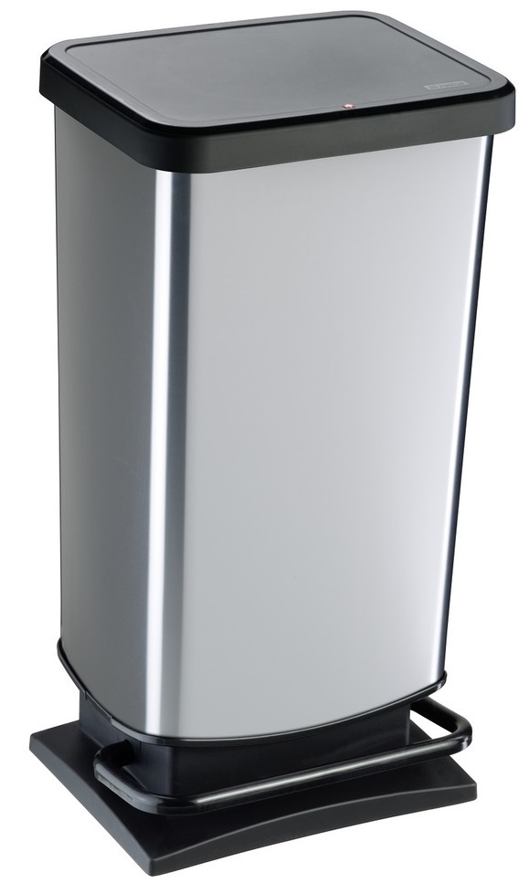 Koš za smeti PASO 40L - SREBRNI