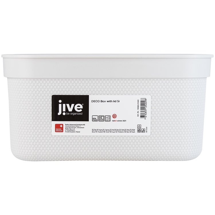 JIVE DECO kutija za pohranu 5L - bijela