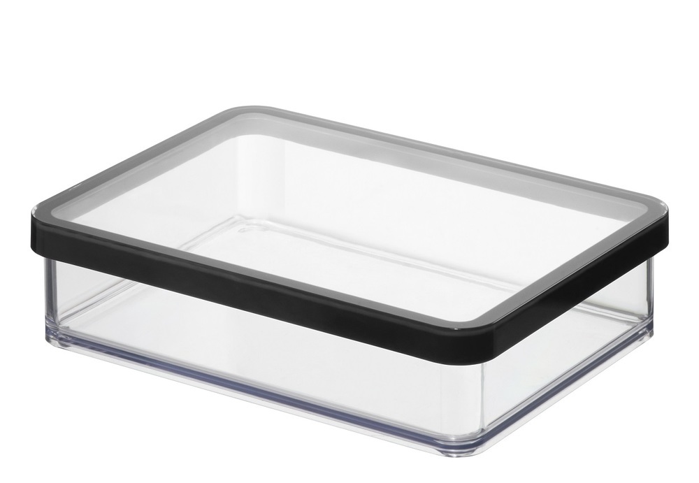Posoda za hrano LOFT 1L (pravokotnik) - črna