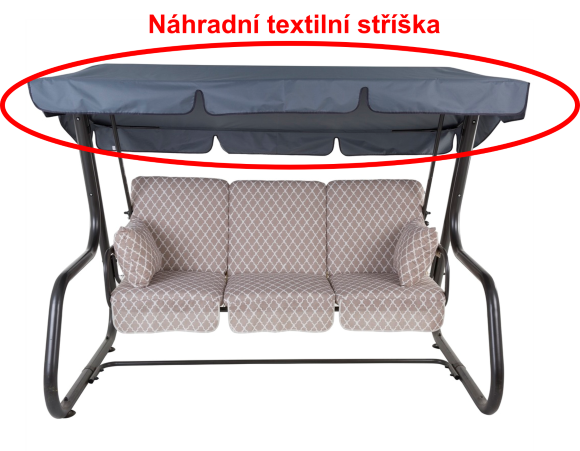 nadstrešek za gugalnico RIMINI/VENEZIA temno siva