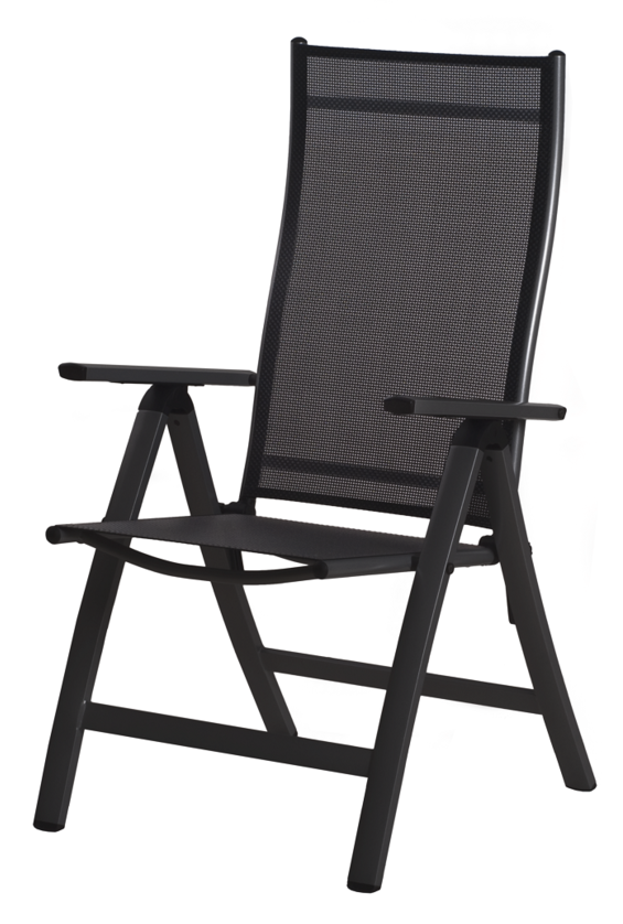 Vrtni fotelj LONDON iz aluminijastih - črna + antracit