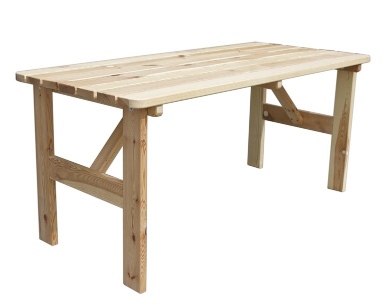 VIKING lesena vrtna miza NATURAL - 150 cm