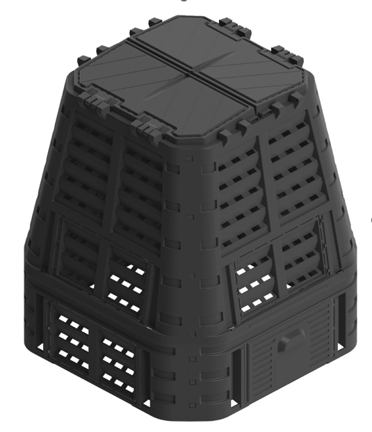 Kompostnik 740 L - črn