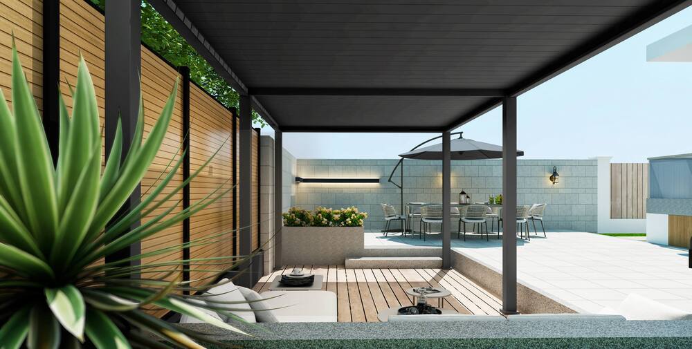Bioklimatická pergola INTRO PLUS 4x3 m Rojaplast (foto 97)
