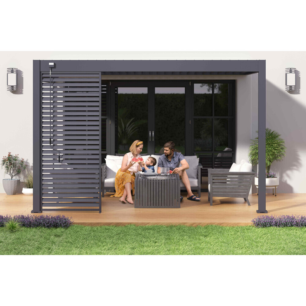 Bioklimatická pergola ke stěně INTRO PLUS 4x3 m Rojaplast (foto 32)