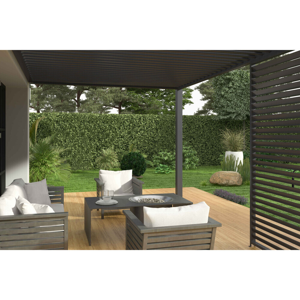 Bioklimatická pergola ke stěně INTRO PLUS 4x3 m Rojaplast (foto 30)