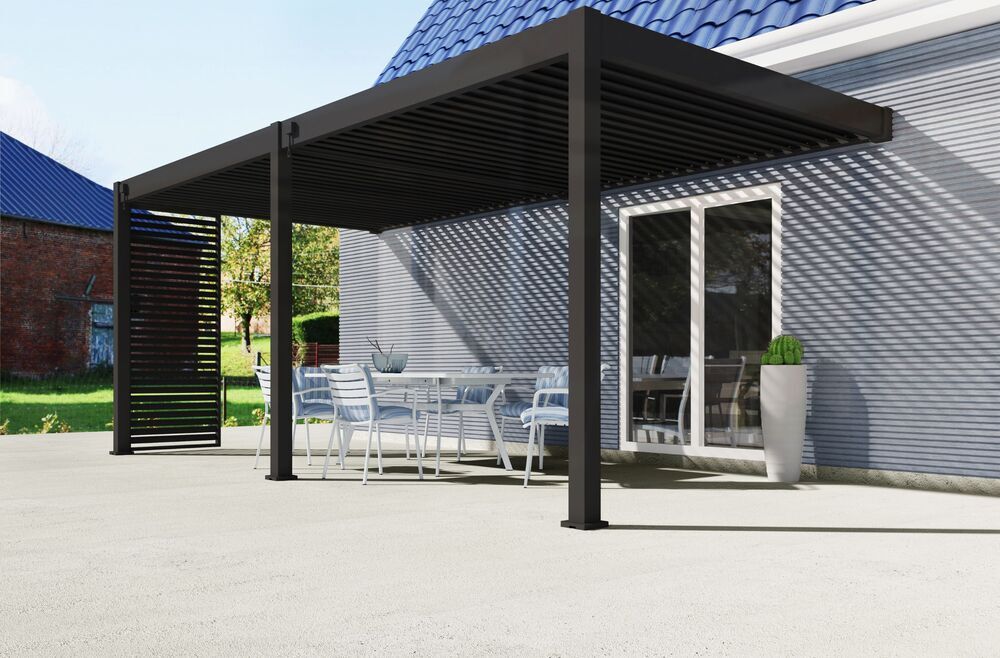 Bioklimatická pergola ke stěně INTRO PLUS 4x3 m Rojaplast (foto 88)