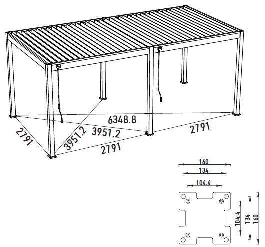 Bioklimatická pergola INTRO PLUS 4x3 m Rojaplast (foto 108)