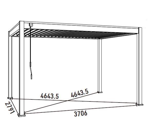 Bioklimatická pergola INTRO NEO 4x3 m Rojaplast (foto 80)