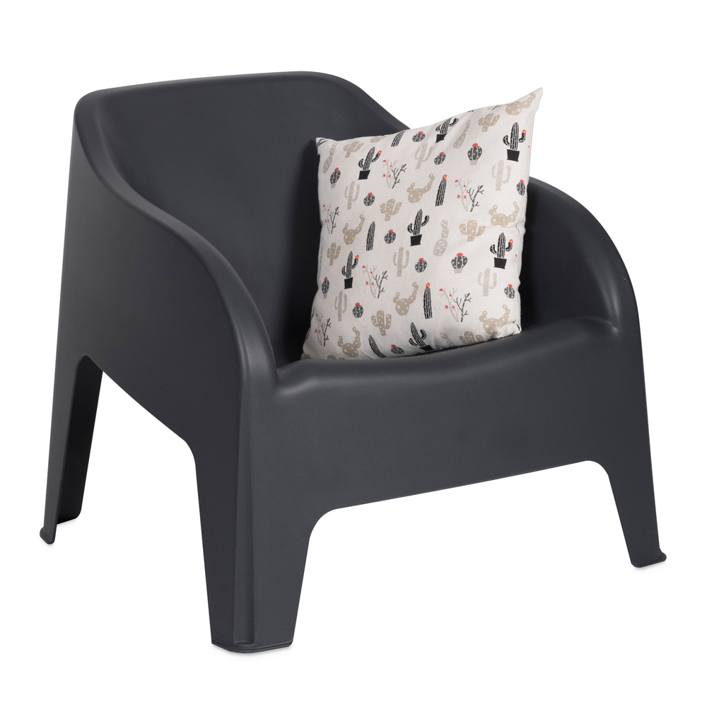 PETRA ARMCHAIR plastični fotelj - grafit