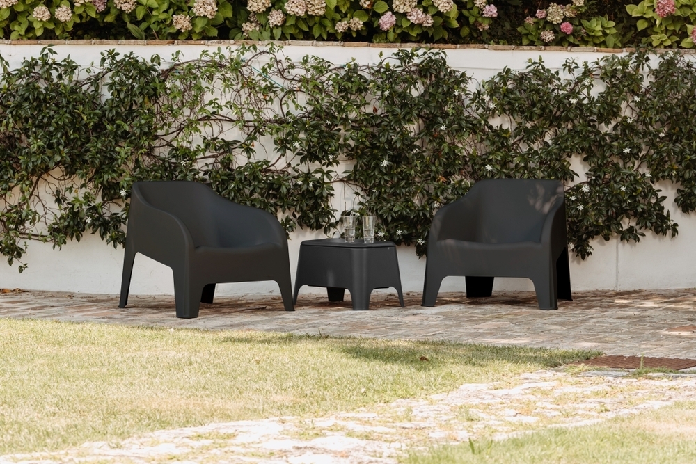 PETRA ARMCHAIR plastični fotelj - grafit
