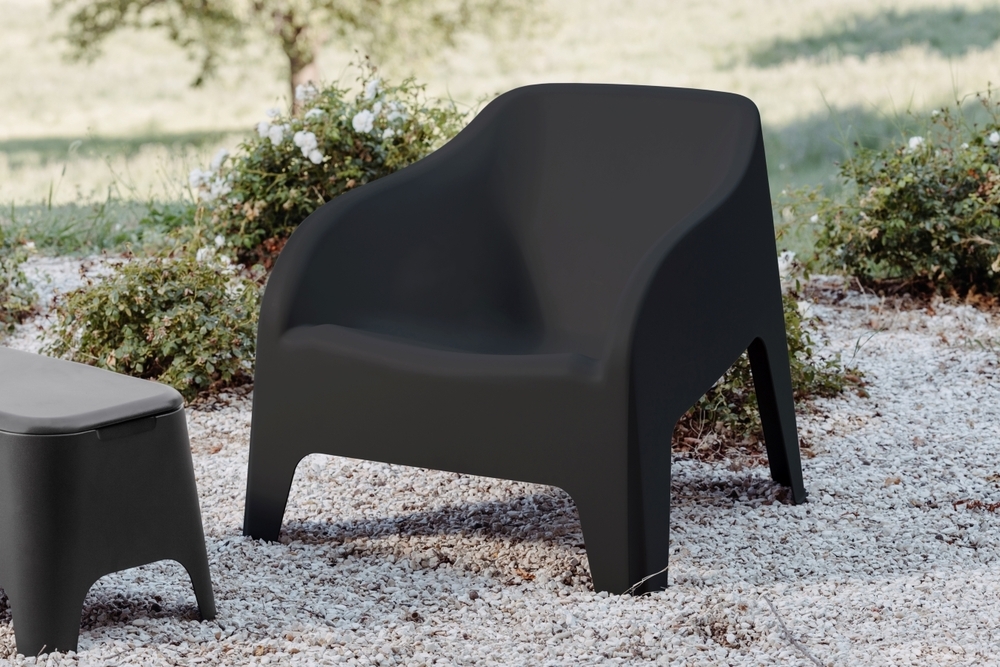 PETRA ARMCHAIR plastični fotelj - grafit