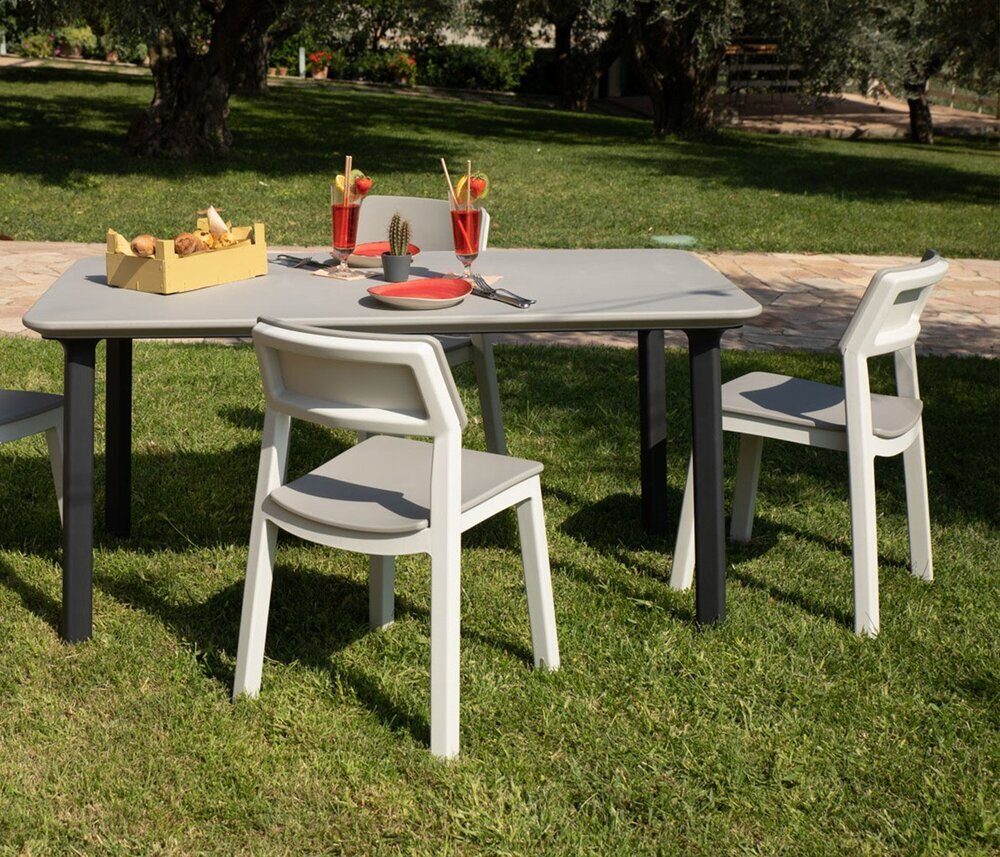 BISTROT ITALIA plastični fotelj - svetlo siv