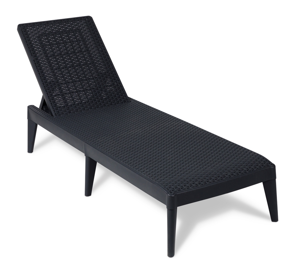 Vrtni ležalnik iz plastike NUMANA - grafit