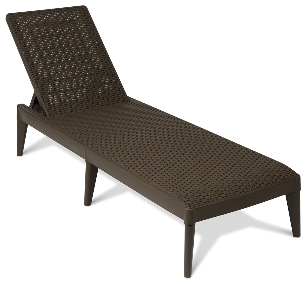 Plastični vrtni ležalnik NUMANA - rjav