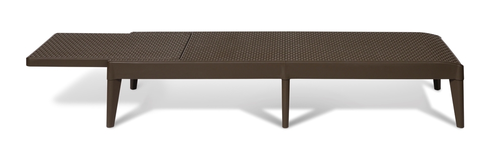 Plastični vrtni ležalnik NUMANA - rjav