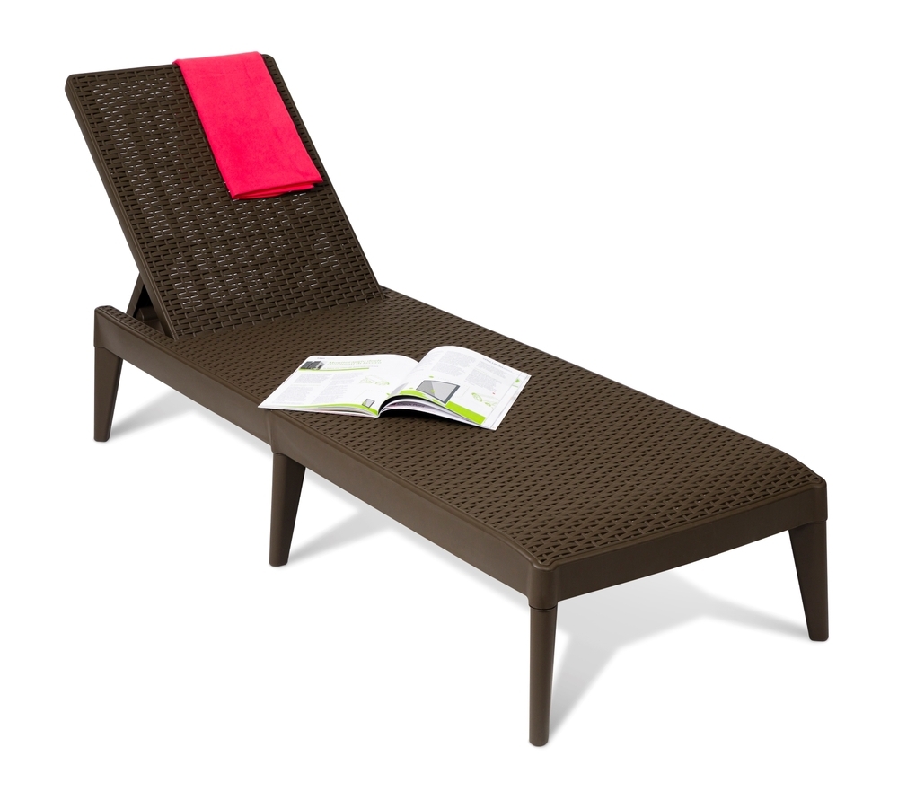 Plastični vrtni ležalnik NUMANA - rjav