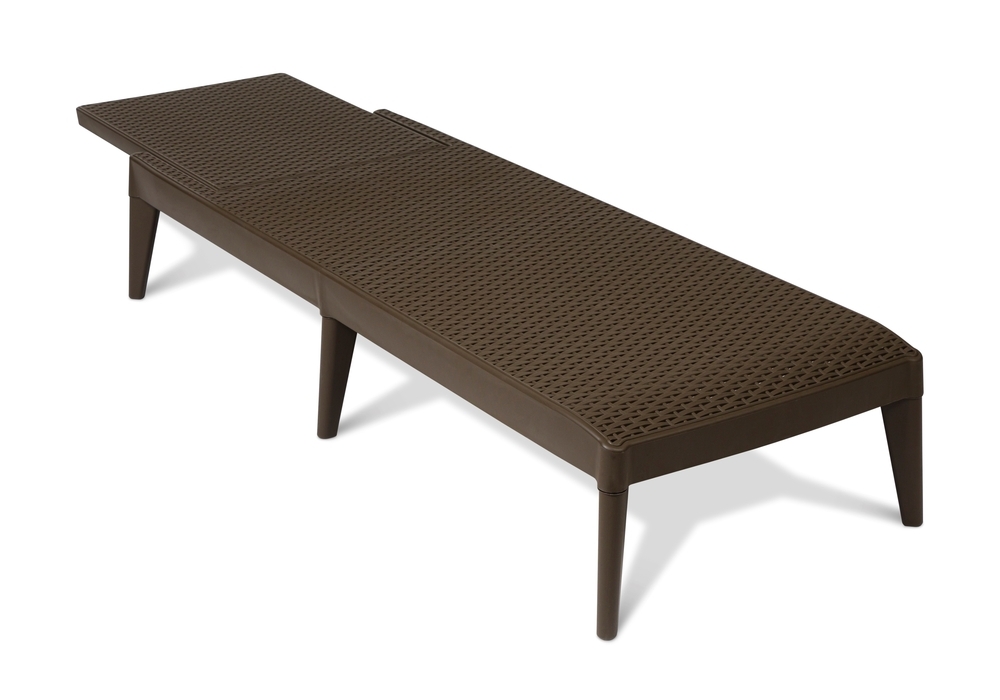 Plastični vrtni ležalnik NUMANA - rjav