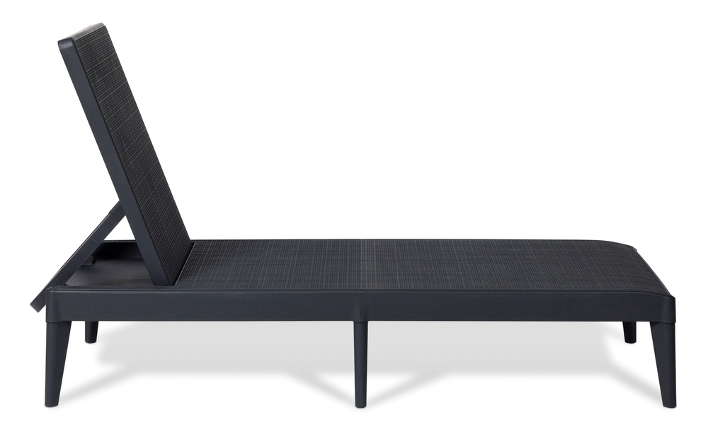 Vrtni ležalnik iz plastike SIROLO - grafit