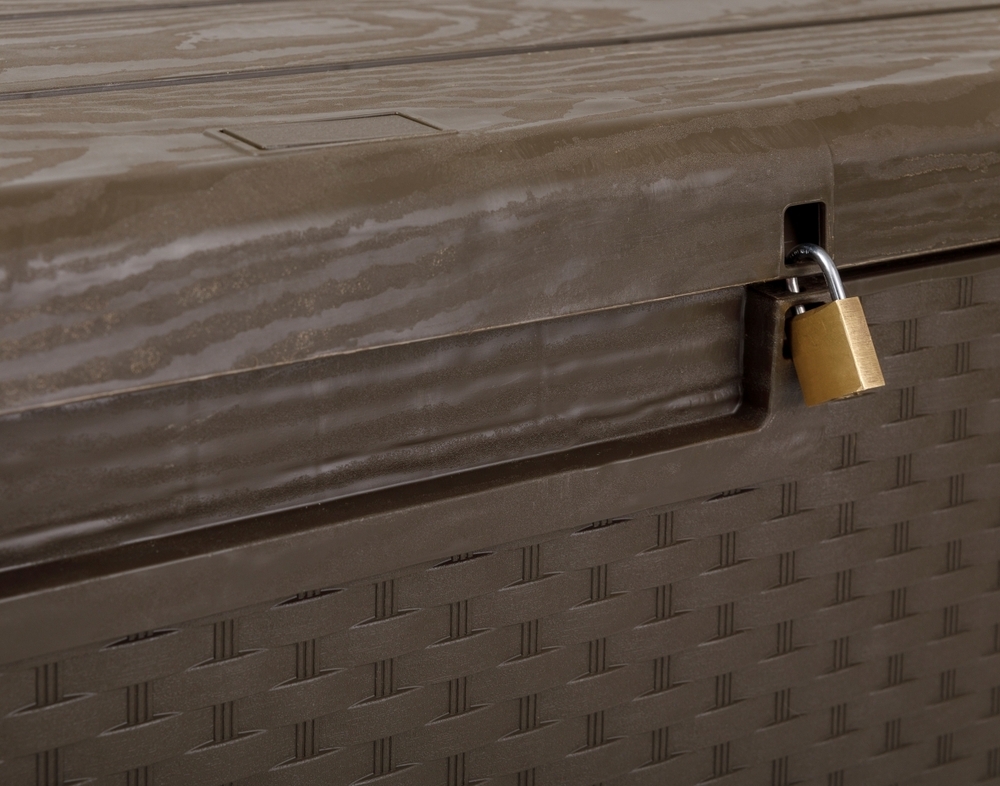 PORTOFINO vrtna plastična škatla za shranjevanje 340 L - rjava