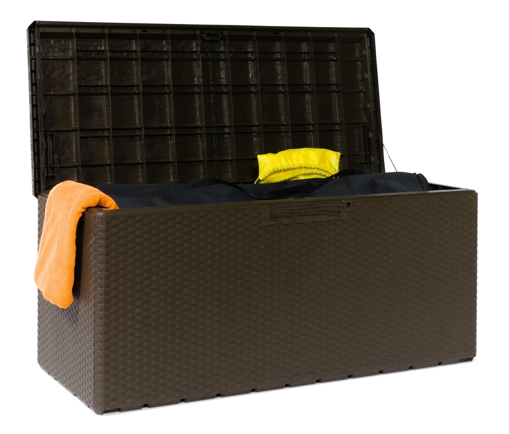 PORTOFINO vrtna plastična škatla za shranjevanje 340 L - rjava