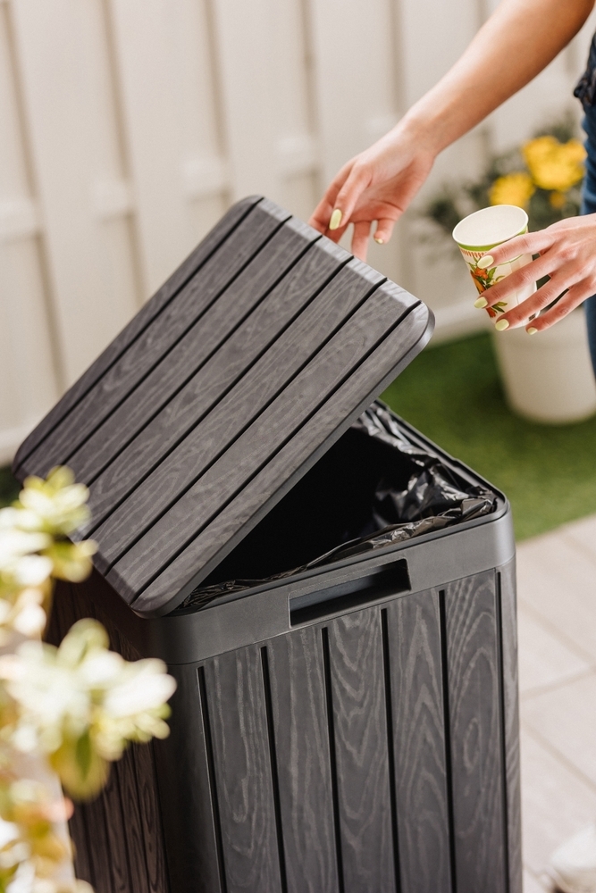 RIO GARDEN Plastična vrtna košara 80 L - grafitna