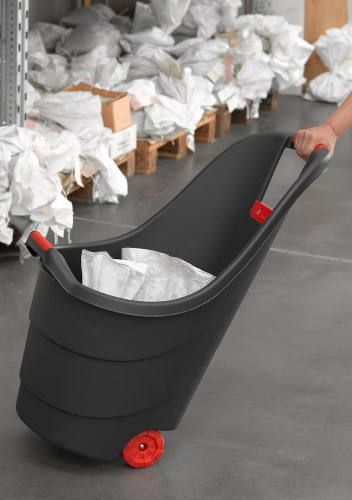 PROGRESS Vrtni plastični voziček - črn