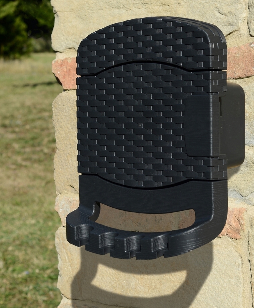 TUBO plastični stenski nosilec za cev - grafit