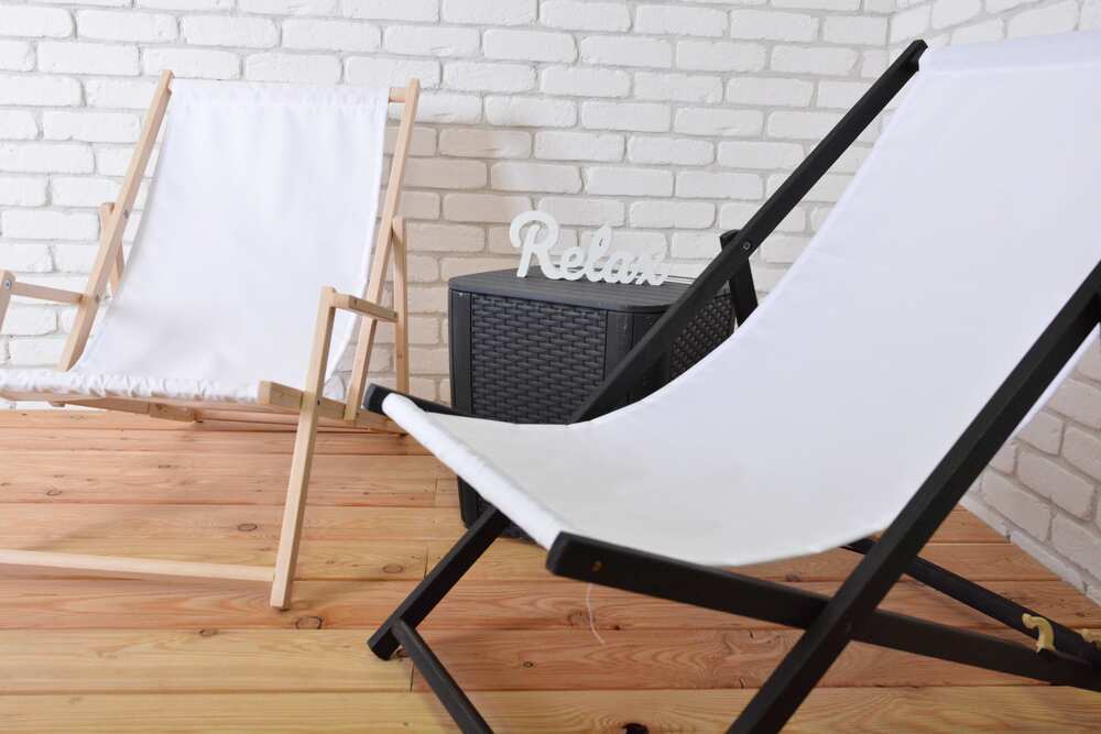 Bahama lesena sedežna garnitura iz poliestra, obarvana črno - BELA