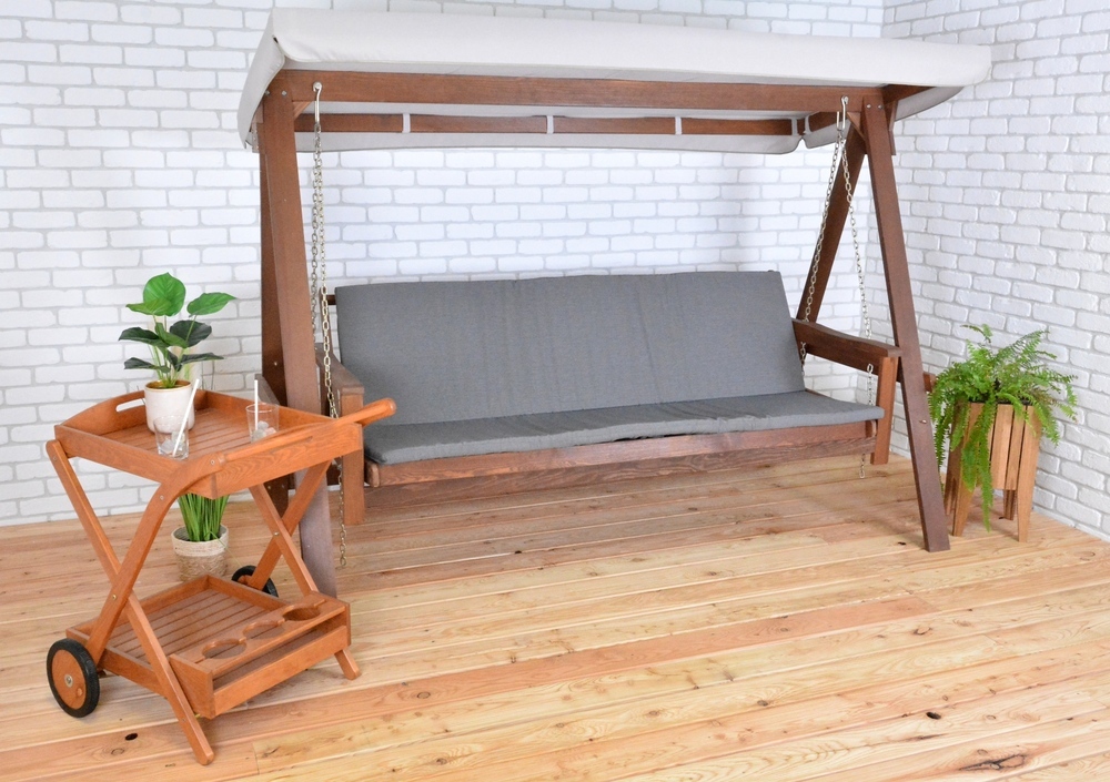 ADELAIDA lesena vrtna gugalnica - taupe