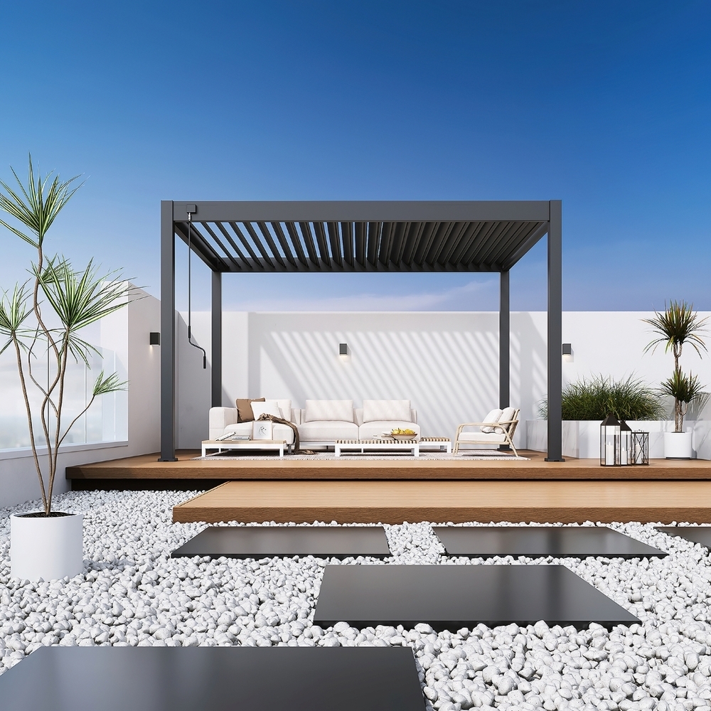 Bioklimatická pergola INTRO PLUS 4x3 m Rojaplast (foto 54)