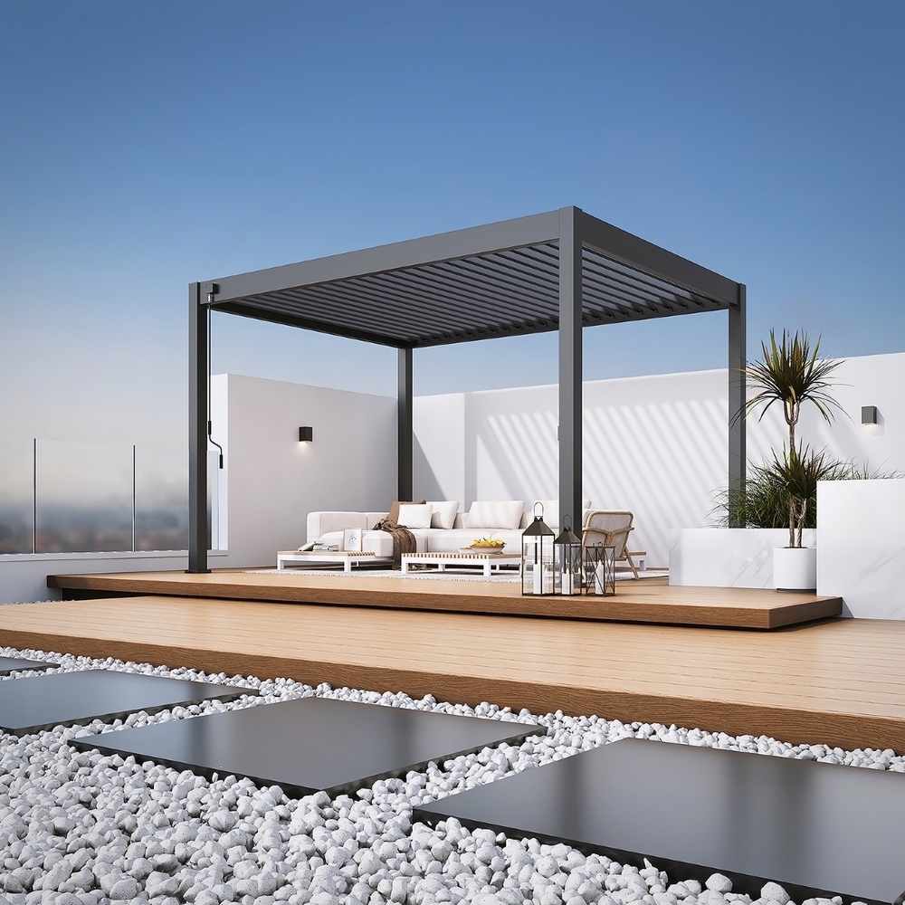 Bioklimatická pergola INTRO PLUS 4x3 m Rojaplast (foto 129)