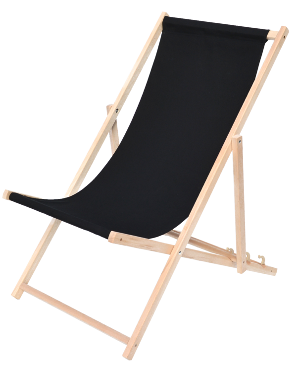 Leseni ležalnik Bahama BLACK