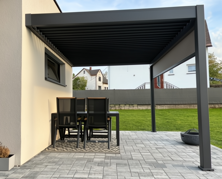 Bioklimatická pergola ke stěně INTRO PLUS 4x3 m Rojaplast (foto 28)