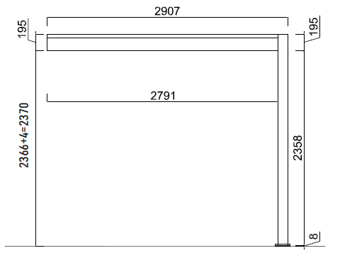 Bioklimatická pergola ke stěně INTRO PLUS 4x3 m Rojaplast (foto 50)