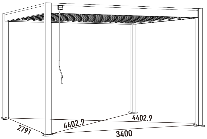 Bioklimatická pergola INTRO NEO 4x3 m Rojaplast (foto 91)