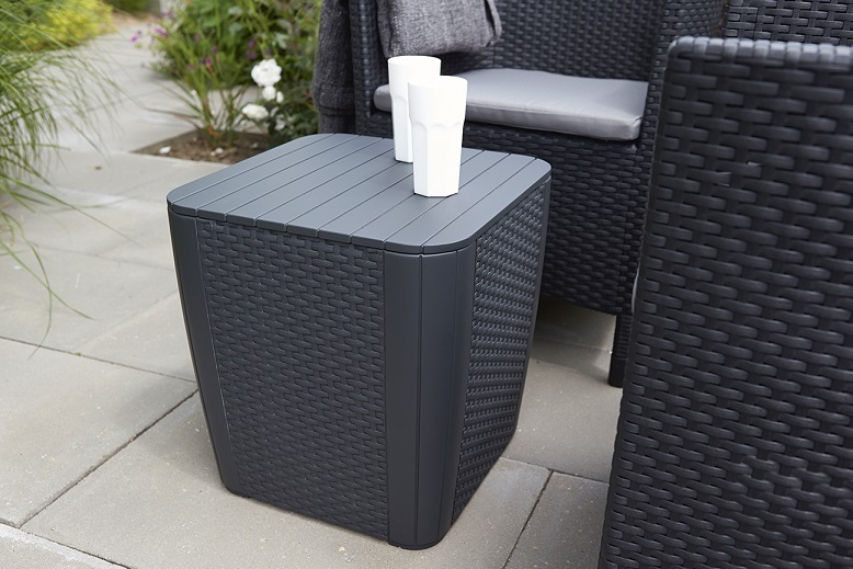 LUZON stol+kutija - grafit