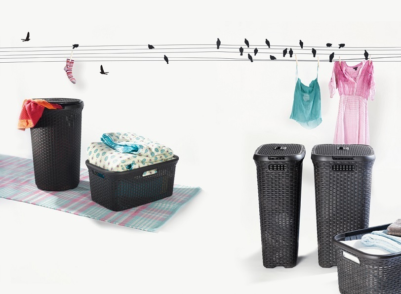 Koš za perilo RATTAN STYLE 60L - rjav