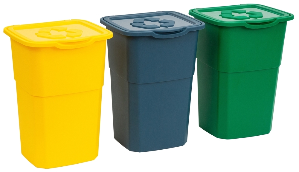 Komplet 3 ECO košev za odpadke za sortirane odpadke 3x 50 L