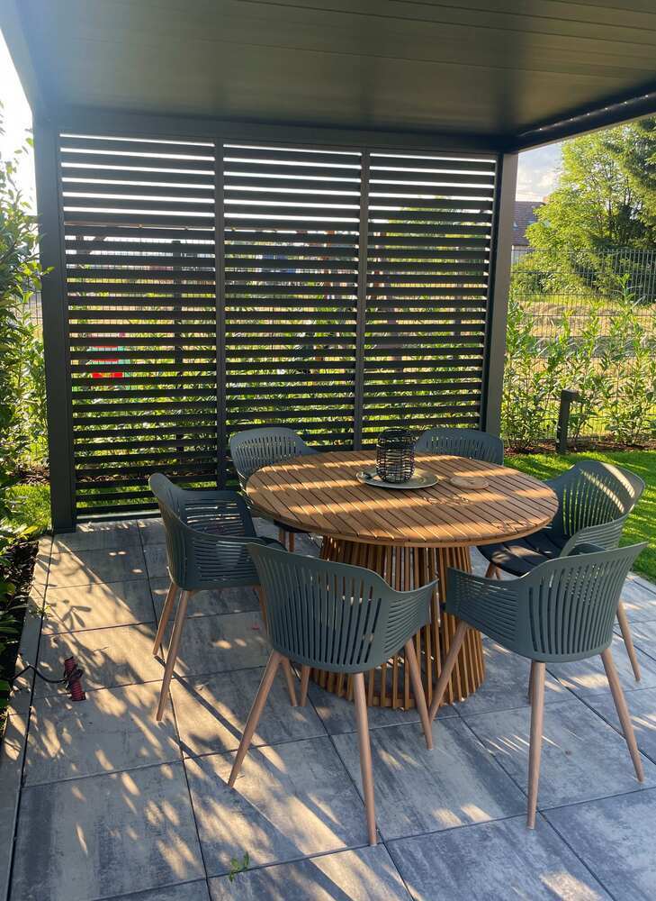 Sjenčani panel s fiksnim lamelama za pergolu (Antracit, 1,3 m)